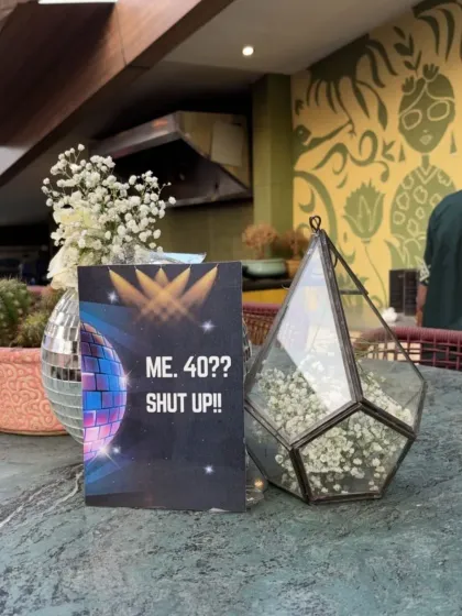 "Me, 40? Shut up!!" Another example of the witty and personalized stationery I can create to match the party's vibe.