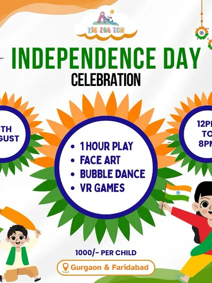 Our Independence Day celebration included an hour of play, face art, a bubble dance party, and VR games for a day of patriotic fun.