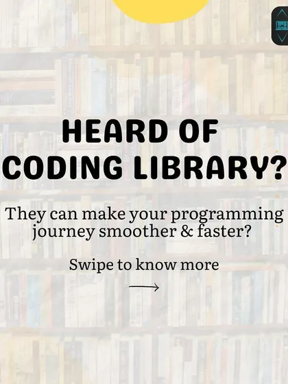 An introduction to the concept of coding libraries, explaining how they can make programming smoother and faster. It compares them to a magic toolbox with ready-made solutions.