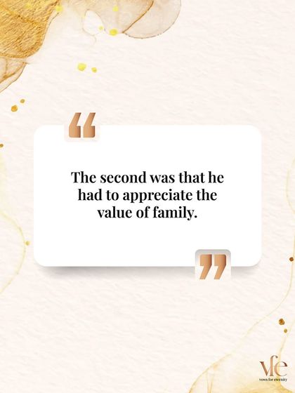 Her second was an appreciation for family. Shared family values are a critical component of a successful long-term partnership, especially in the Indian context.