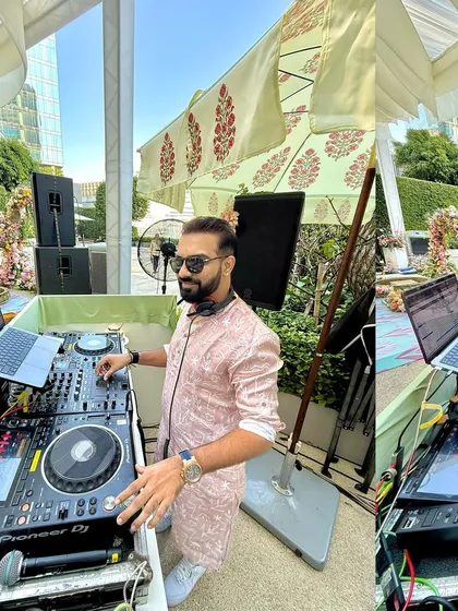 Kicking off the wedding season in style. This outdoor setup in Bangkok was perfect for a daytime Mehendi party with chill but groovy vibes.