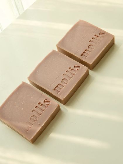 Three beautiful, earth-toned soaps from the sale.