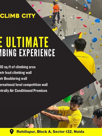 Welcome to your new favorite playground. We are India's largest indoor climbing gym, with 5500 sq. ft. of climbing area, a 12-meter lead wall, and a massive bouldering wall, all in a fully air-conditioned space.