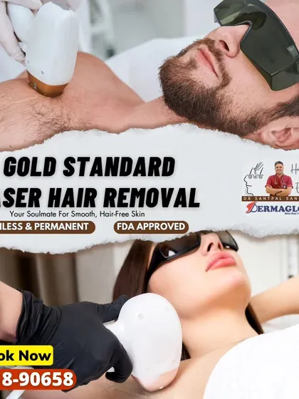 We offer gold standard, FDA-approved laser hair removal for both men and women. This treatment is a permanent and nearly painless solution for unwanted hair on the chest, underarms, and any other part of the body, ensuring smooth, hair-free skin.