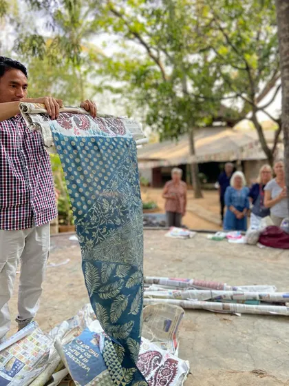We had an incredible week hosting the artists from Bábbarra Women's Centre. We learned so much from each other, sharing techniques in printing and dyeing, and creating beautiful textiles together.