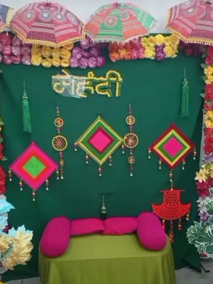 Shanaya Decorations - All-Inclusive Ceremony Packages (Haldi & Mehendi) Mehendi & Sangeet Backdrops photo 26