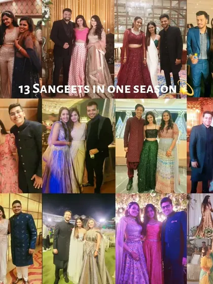 Season 22-23 was my personal best, with 13 incredible sangeets. A huge thank you to all the special couples and their families for trusting me and making it the most epic season of my career.