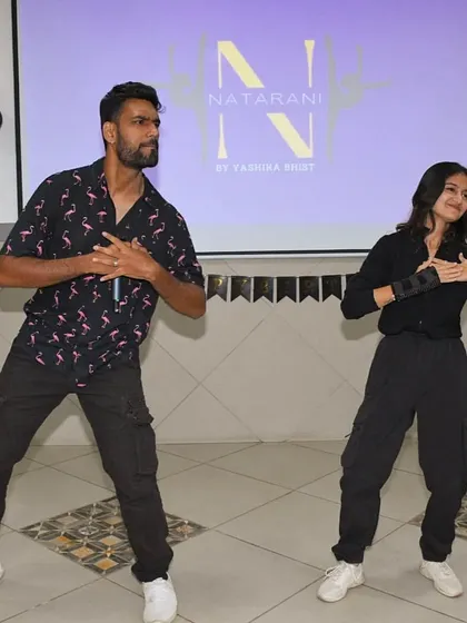 This is where the magic begins. We lead an interactive dance workshop for J. Kumar Infraprojects, breaking down the steps and making sure everyone feels comfortable and ready to have a good time.