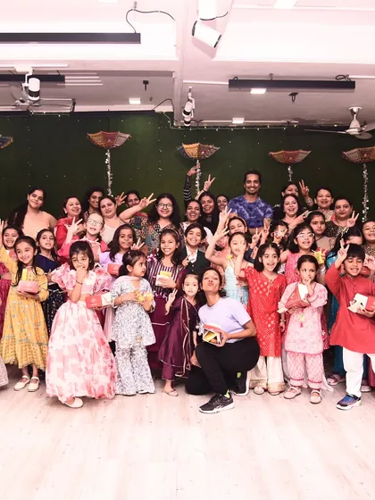 We are more than just a dance studio; we are a family. This is our crew celebrating Diwali together, filled with lights, laughter, and of course, a lot of naach gaana.
