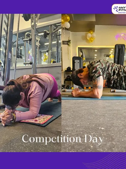 Our anniversary celebration included fun competitions like a plank challenge.