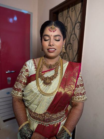 Sneha Kiran - Bridal & Event Makeup Artistry Traditional South Indian Muhurtham Brides photo 5