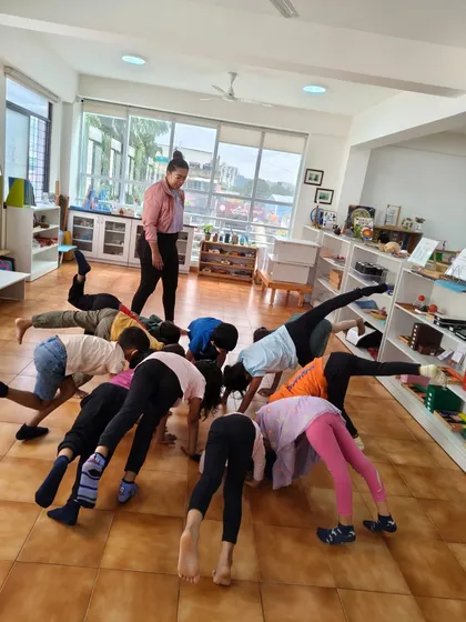Movement is essential for a child's development. Our dance and yoga sessions are filled with energy and laughter, helping children develop body awareness, coordination, and a joyful way to express themselves.