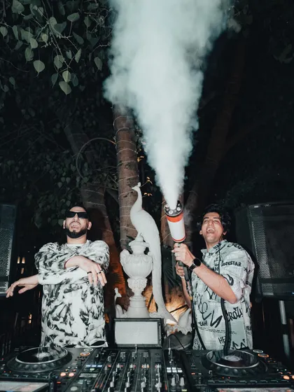Don’t tell lies about me, and I won’t tell truths about you. Me and D'ARK holding it down at Diablo in New Delhi.