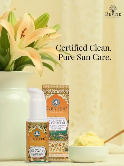 I believe in certified clean, pure sun care. My Sun Escort Gel is a vegan, eco-certified, and COSMOS-approved formula, proving that you don't have to compromise on luxury or safety when it comes to protecting your skin.