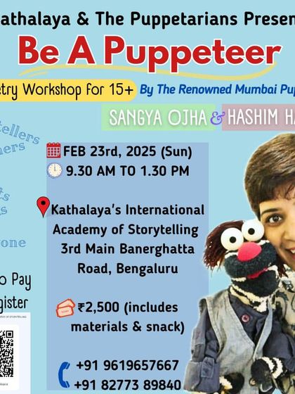 We were thrilled to host the renowned Mumbai puppeteers, 'The Puppetarians,' for a workshop at Kathalaya. Learning to make and use puppets is a wonderful way to bring stories to life kinesthetically.