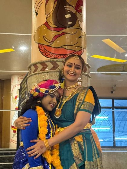 A warm embrace between Yashoda and Krishna. The Guru-Shishya relationship often mirrors this maternal love, and it's a bond I cherish with all my students.