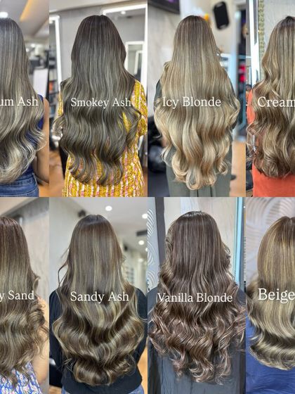 A showcase of our ash blonde expertise. From Platinum and Smokey to Icy and Creamy, we can create any ash shade you dream of.