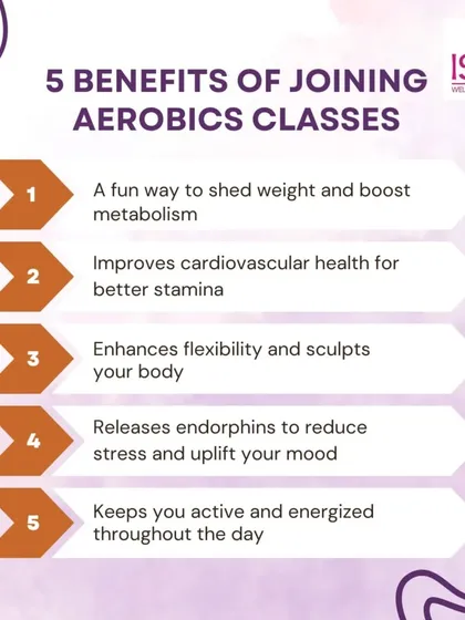 Here are 5 key benefits of joining aerobics classes. From shedding weight and boosting metabolism to reducing stress and enhancing flexibility, it's the perfect mix of fun and fitness.