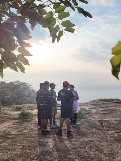 Our group gathered at the top, waiting for the sun to rise. These early morning moments are peaceful and magical.