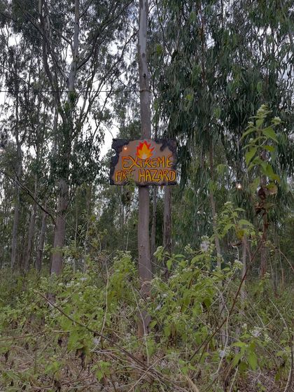 A sign at Echoes of Earth.