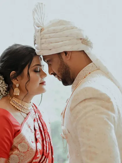 Some of the most powerful photos are the quiet ones. This close-up portrait of a bride and groom on their wedding day, lost in their own world, is a perfect example of the unscripted, emotional moments I aim to preserve.