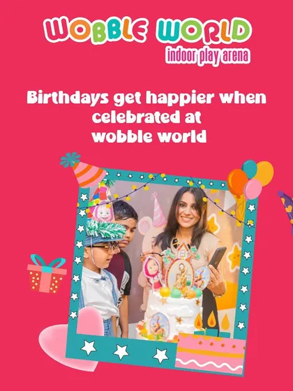 A happy birthday celebration captured in a fun, polaroid-style frame. We focus on making every party a happy one.