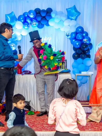 My shows are fun for the whole family. I often invite parents on stage to participate in the magic, which always leads to lots of laughter from the audience.