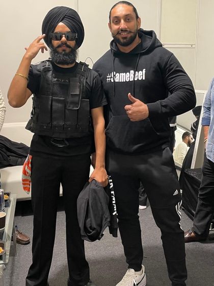 Another shot with Wazir Patar backstage. These moments of connection and mutual respect are what the music scene is all about.