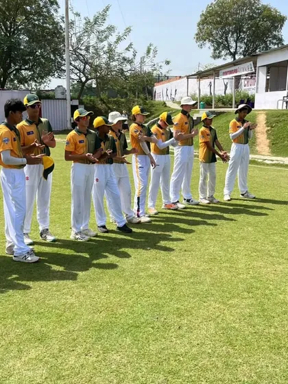 Our players lining up before the match against Team Australia. These are the experiences that build character and create memories for a lifetime.