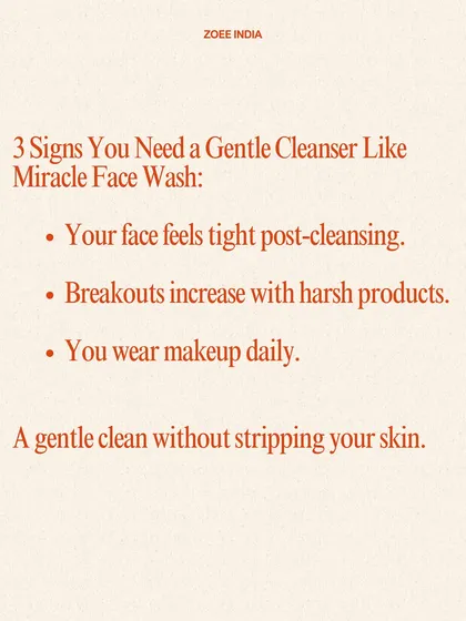 If your face feels tight after cleansing or harsh products cause breakouts, you need a gentle cleanser like my Miracle Face Wash. It provides a gentle clean that respects your skin.