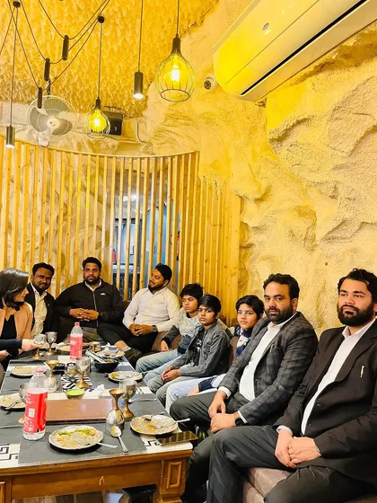 The whole team gathered for a celebratory meal. These moments of togetherness are vital for team morale.