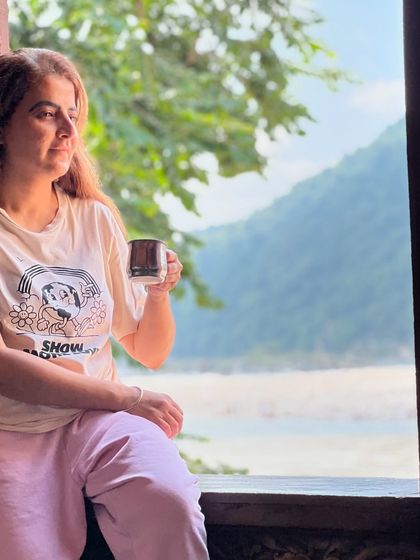 Another peaceful moment of tea and contemplation. These quiet times are essential for processing the day's learnings and experiences.