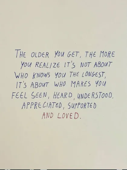 This quote is a powerful truth I hold close. The deepest connections are with those who make you feel seen, heard, and understood. This is the kind of supportive energy I strive to create in my practice.