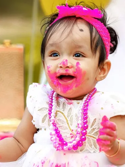 Nothing says "happy first birthday" quite like a joyful, messy cake smash! We create a fun and safe environment for your little one to dig in and celebrate their big day in style.
