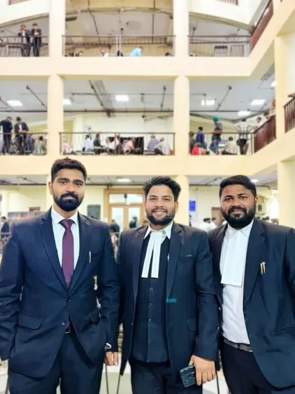 I don't fight alone. My team, my pride, stands with me in every battle at the Tis Hazari Courts, ensuring we cover every angle for our clients.