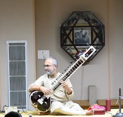A wide shot of our performance at the Mother’s International school. We love bringing our music to diverse venues, from grand concert halls to intimate school auditoriums.