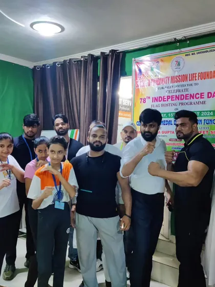 Posing in our fighting stance during a medal function. We are always ready, always disciplined.