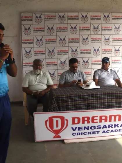 A coach addressing the young players at the Dream11 Cup ceremony at our Mahul, Chembur ground.