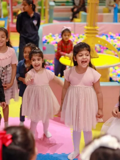 Singing and dancing with friends is a key part of the fun at our unicorn-themed birthday parties.