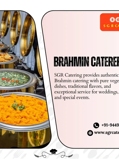 Our professional buffet setups are perfect for receptions, corporate events, and parties. We provide a full range of chafing dishes to keep food warm and fresh, ensuring an elegant and organized dining experience that includes dishes like this flavorful vegetable biryani.