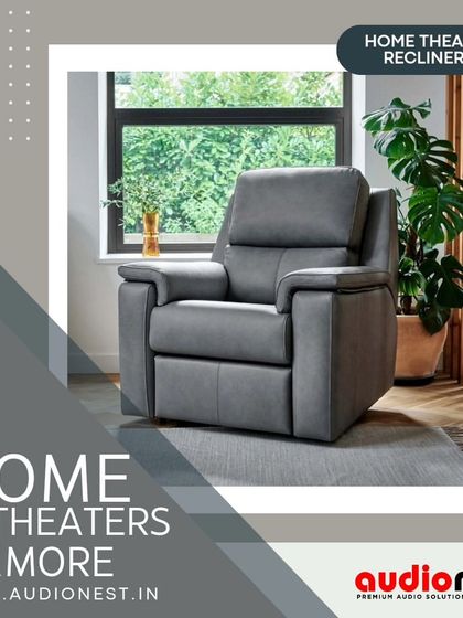 A sleek and modern recliner option for a home theater or media room. Its clean lines and comfortable design make it a perfect fit for contemporary living spaces.