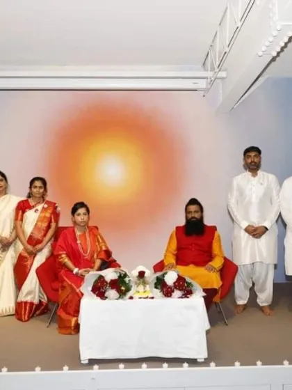 A group photo with participants and volunteers after our meditation event in Sydney, Australia. The smiles reflect the sense of peace and fulfillment experienced during the session.