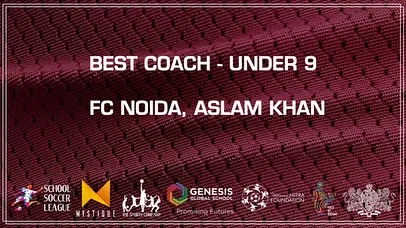 Building future stars. The Best Coach award for the Under 9 category in the School Soccer League.
