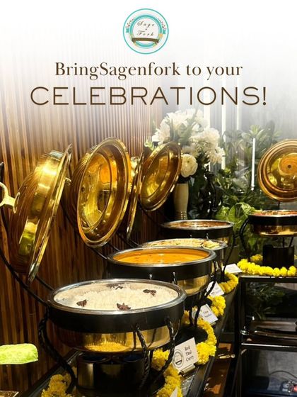Let us bring the celebration to you with our full-service buffet catering. This setup features a line of our premium chafing dishes, ensuring every main course, from Indian curries to rice preparations, is served perfectly hot.