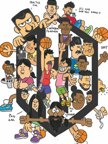 This amazing caricature by one of our in-house talents captures the fun, diverse, and energetic spirit of our Chembur YMCA players.