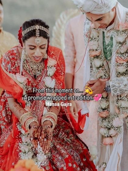 From this moment on, a promise wrapped in tradition. A shot from a wedding ritual, where the bride's mehendi-adorned hands are central to the ceremony.