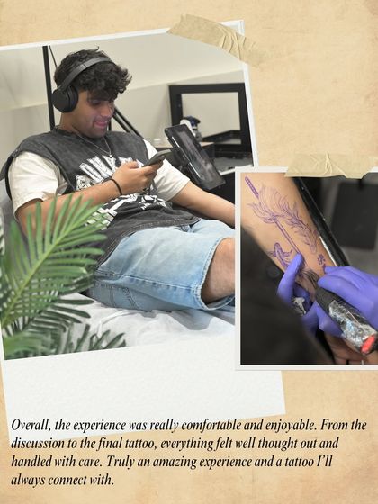 "From the discussion to the final tattoo, everything felt well thought out and handled with care." We ensure a smooth journey from concept to finished art.