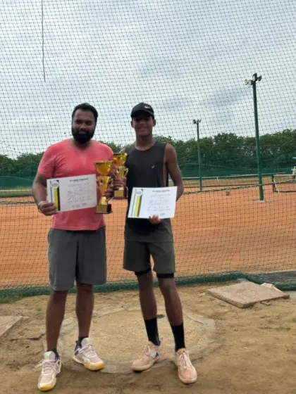 More photos celebrating the victories of our players like Nabhith Sharma, Kartika Kanan, and Manshi Singh in various state and national tournaments.