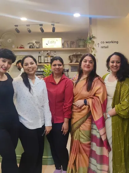 With a group of inspiring women at the Cafe Edify Women's Day event.