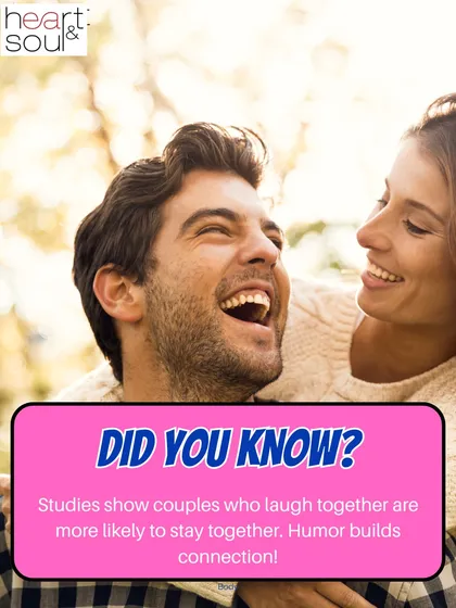 It's a simple truth backed by science: couples who laugh together are more likely to stay together. Humor is a powerful tool for building connection and navigating life's challenges as a team.
